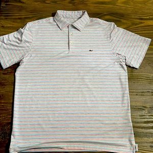 Vineyard Vines On-the-Go Sankaty Red White and Blue Polo